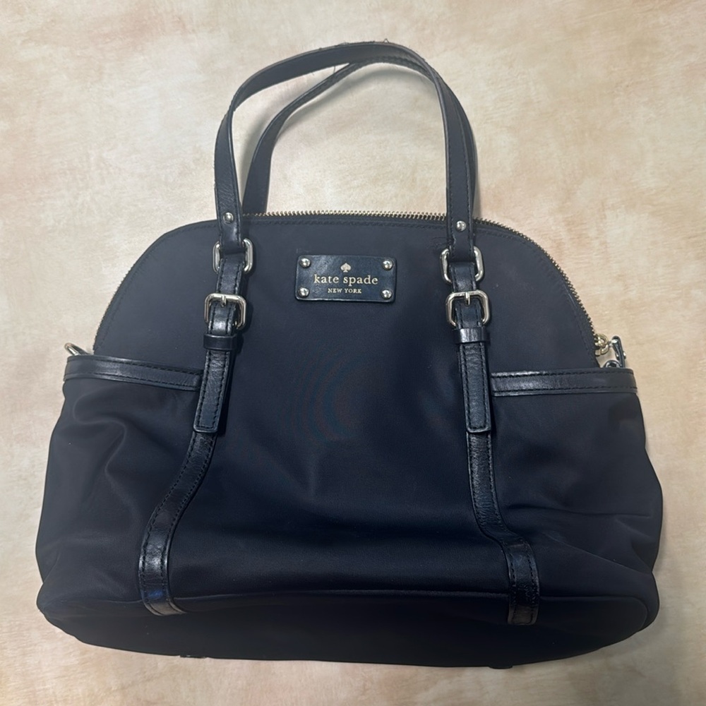 Kate Spade Nylon Black double handle purse